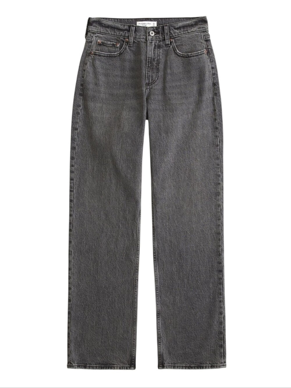 Abercrombie Women's Low Rise Baggy Jean - Grey, Size 25/0 Short